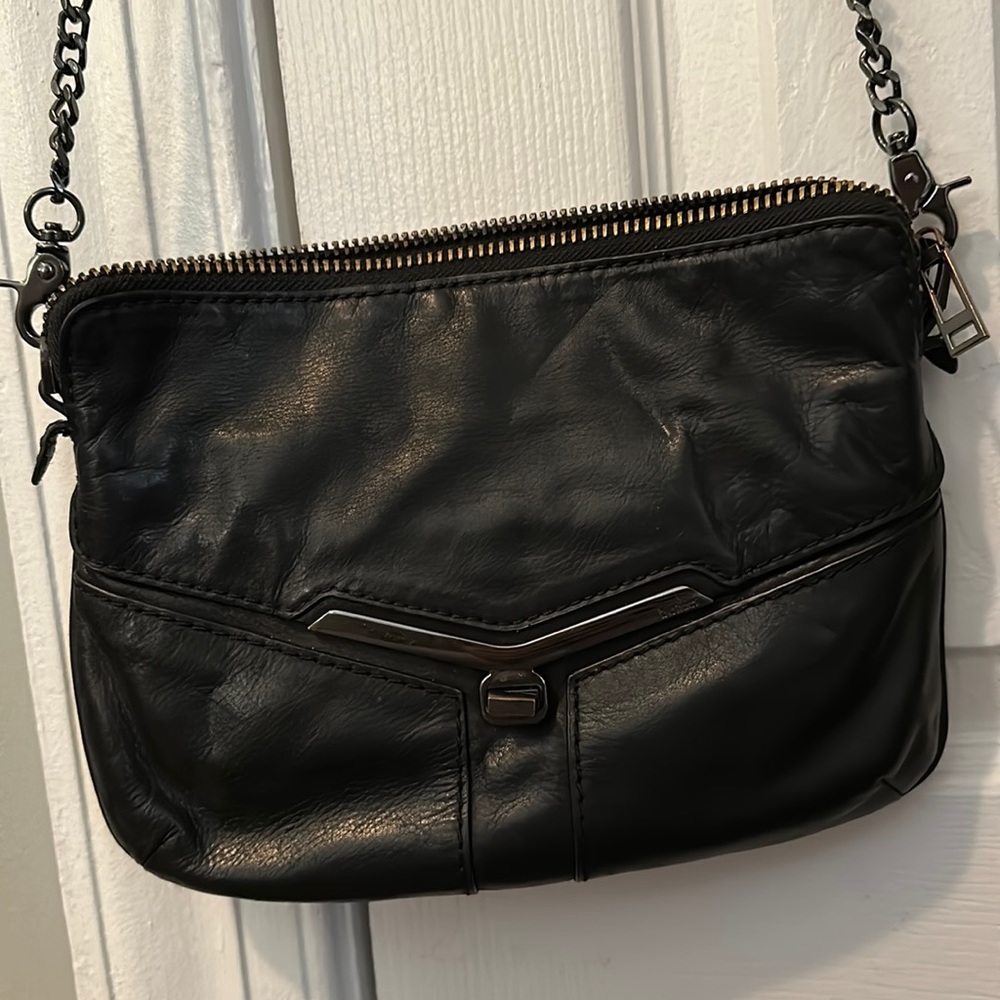 Botkier black leather crossbody bag